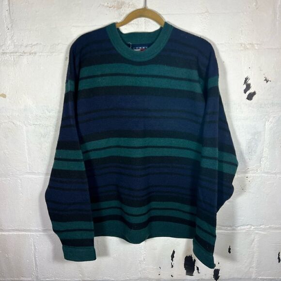 Vintage Tommy Hilfiger Lambswool Striped Sweater - Picture 1 of 8